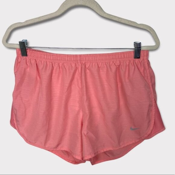 Nike High Rise Running Shorts Pink Large Modern‎ Tempo Breathable Lightweight L - Picture 2 of 15